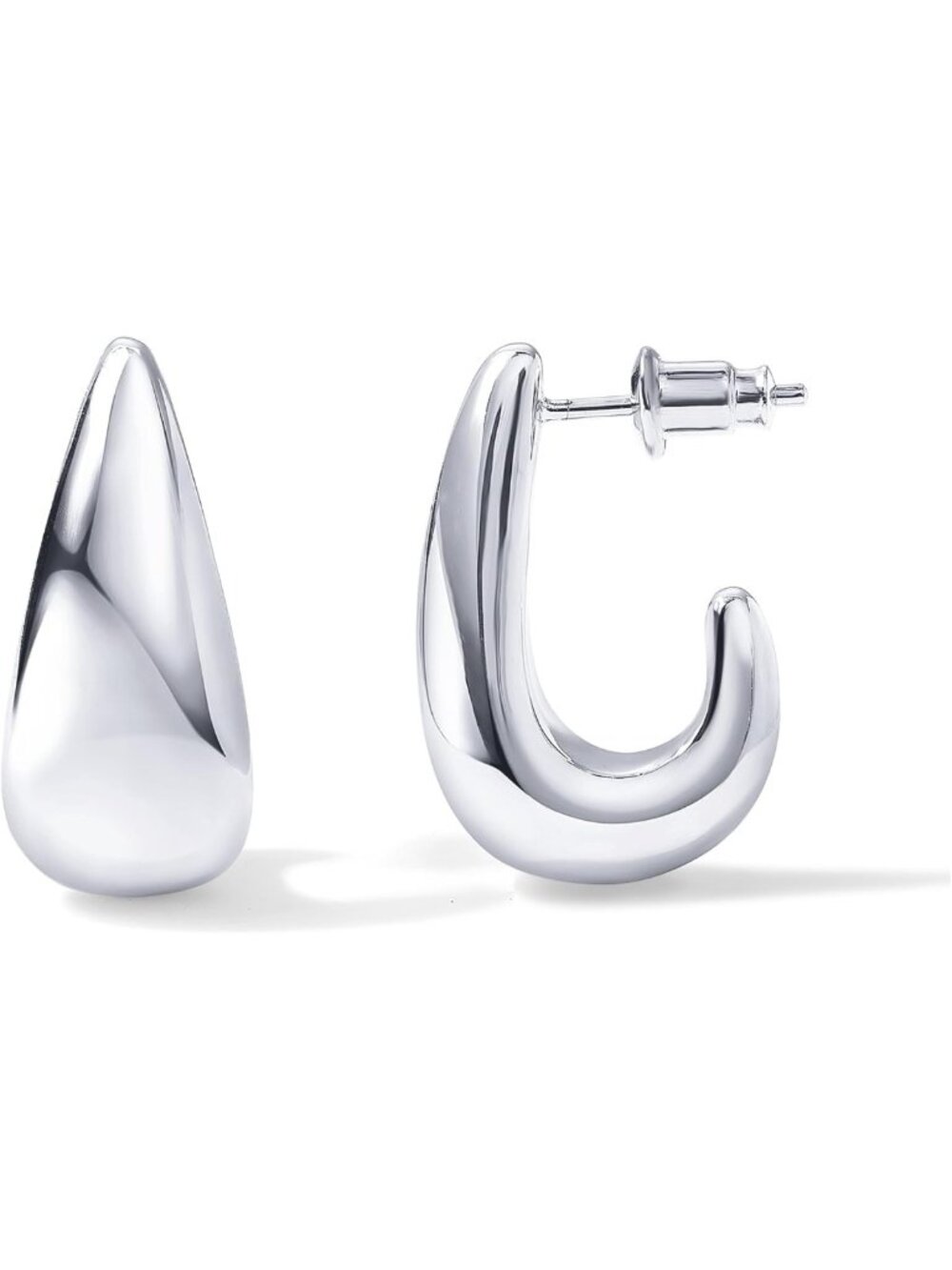 Gold Plated Statement Huggie Earrings for Women | Dome Hoop Style Jewelry